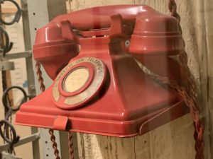 Red telephone from Churchill's war rooms in London